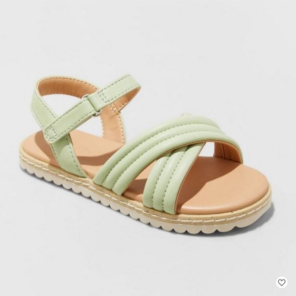 Toddler Girls' Chloe Ankle Strap Sandals - Cat & Jack™ Green - Picture 1 of 4